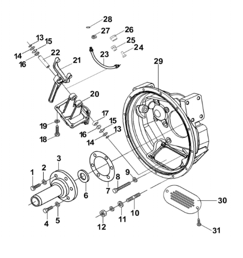 Электронные каталоги Корпус сцепления в сборе на КПП Fast Gear 12JSD180T