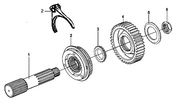 Вал выходной демультипликатора КПП