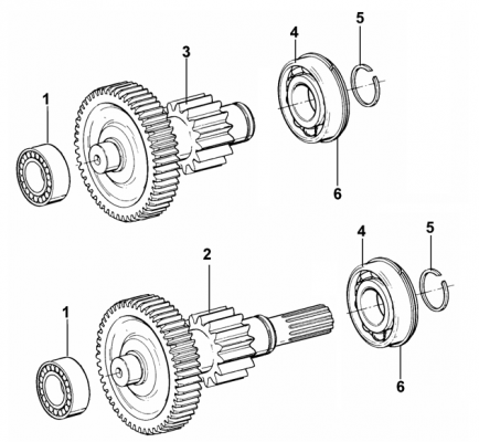Вал левый и правый демультипликатора КПП