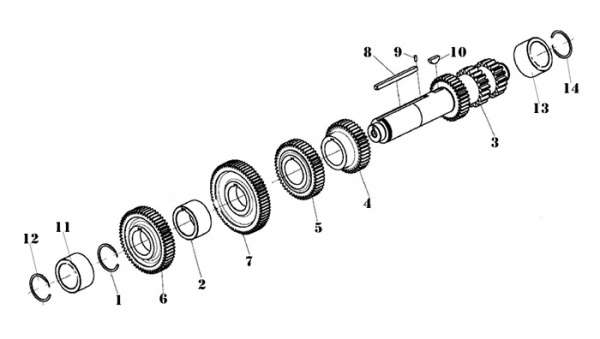 Валы промежуточные левый, правый КПП