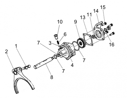 Цилиндр воздушный переключения передач демультипликатора КПП