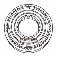 Shaft-Gear Синхронизатор 3-4 передачи 6DS50T-1701140-6 — схема