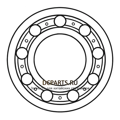 ZF Подшипник шариковый выходного вала артикул 0750.116.394 схема чертеж запчасть автозапчасть купить в DC Parts