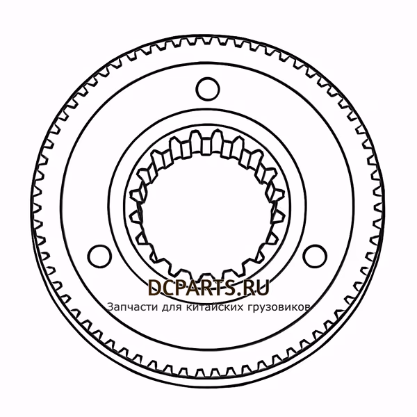 Shaft-Gear Синхронизатор 5-6 передачи 6DSX180T-1701190 — схема