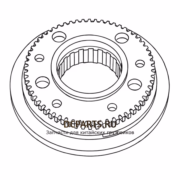 Shaft-Gear Синхронизатор 3-4 передачи 6DSX180T-1701180 — схема