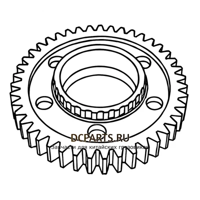 Shaft-Gear Шестерня заднего хода вторичного вала артикул 6DSX180T-1701110 запчасть автозапчасть купить в DC Parts