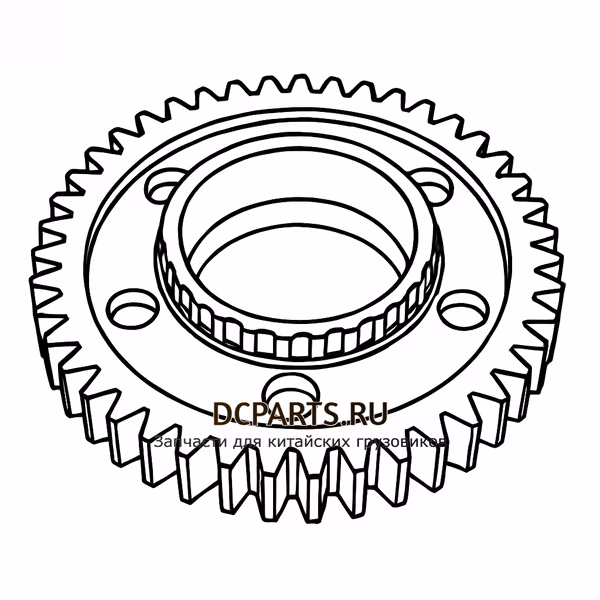 Shaft-Gear Шестерня заднего хода вторичного вала 6DSX180T-1701110 — схема