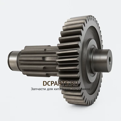 shaanxi fast gear Вал промежуточный демультипликатора коробки передач (короткий) артикул 12JS200T-1707050 запчасть автозапчасть купить в DC Parts