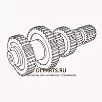 shaanxi fast gear Вал промежуточный левый в сборе 12JSDX240TA-1701046 — схема