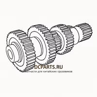 SHAANXI FAST GEAR Вал промежуточный правый в сборе 12JSDX240TA-1701047 — схема
