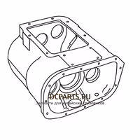 SHAANXI FAST GEAR Картер основной КПП 12JS160T-1701015 — схема