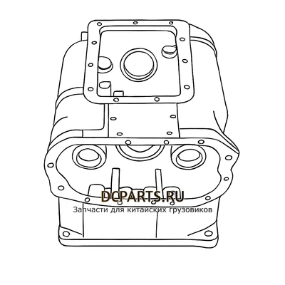 shaanxi fast gear Картер основной КПП артикул 12JSD160T-1701015 схема чертеж запчасть автозапчасть вид 2 купить в DC Parts
