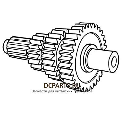 SINOTRUK HOWO Вал промежуточный левый в сборе артикул AZ2203030101 схема чертеж запчасть автозапчасть вид 2 купить в DC Parts