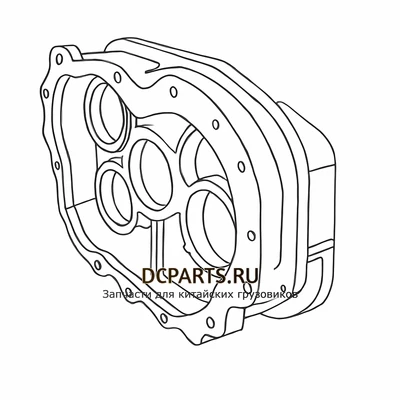SHAANXI FAST GEAR Проставка под ретардер артикул 12JSD200T-1707015-1 схема чертеж запчасть автозапчасть вид 2 купить в DC Parts