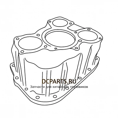 SHAANXI FAST GEAR Картер демультипликатора артикул JS125T-1707015 схема чертеж запчасть автозапчасть вид 2 купить в DC Parts