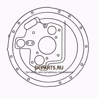 SHAANXI FAST GEAR Картер (колокол) муфты сцепления JS180-1601015-6 — схема