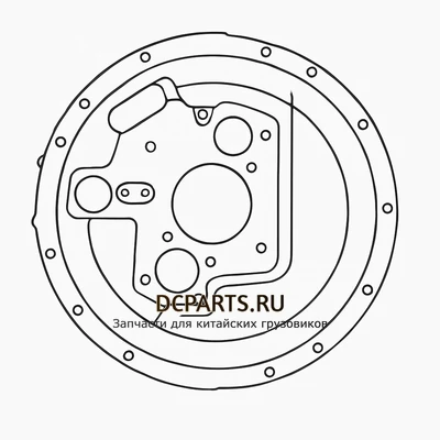 SHAANXI FAST GEAR Картер (колокол) муфты сцепления артикул JS180-1601015-6 схема чертеж запчасть автозапчасть вид 2 купить в DC Parts