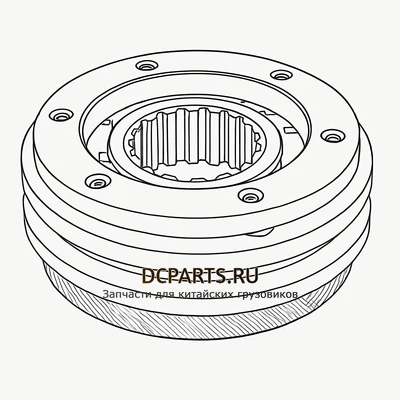 FAW Кольцо синхронизатора пониженной передачи артикул 1701565-A7G схема чертеж запчасть автозапчасть вид 2 купить в DC Parts