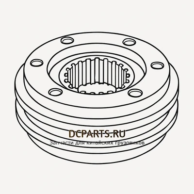 FAW Кольцо синхронизатора повышенной передачии FAW артикул 1701555-A7G схема чертеж запчасть автозапчасть вид 2 купить в DC Parts