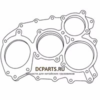 SHAANXI FAST GEAR Задняя крышка (под ретарду) 12JSD200T-1707016-1 — схема