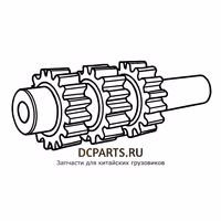 shaanxi fast gear Вал промежуточный правый на КПП 12JSDX220T-1701049-2 — схема