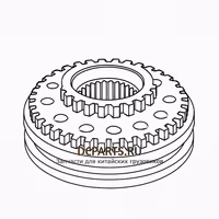 shaanxi fast gear Синхронизатор 3-й и 4-й передачи JS130T-1701180 — схема