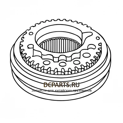 SHAANXI FAST GEAR Комплект синхронизатора демультипликатора артикул JS125T-1707140 схема чертеж запчасть автозапчасть вид 2 купить в DC Parts