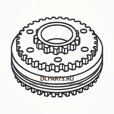 SHAANXI FAST GEAR Комплект синхронизатора 1/2 передачи артикул JS125T-1701140 схема чертеж запчасть автозапчасть вид 2 купить в DC Parts