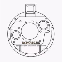shaanxi fast gear Картер сцепления двигателя SHAANXI SHAсмAN ЕВРО-3 JS180-1601015-1 — схема
