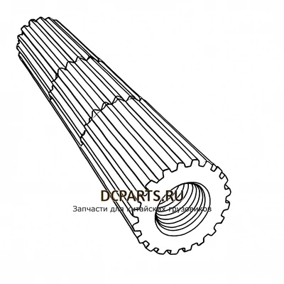 SINOTRUK HOWO Вал вторичный КПП 25712XSTC артикул WG2210040093 схема чертеж запчасть автозапчасть вид 2 купить в DC Parts