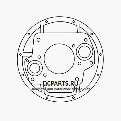 SHAANXI FAST GEAR Картер сцепления Fuller артикул 15410 схема чертеж запчасть автозапчасть вид 2 купить в DC Parts