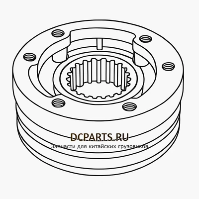 shaanxi fast gear Синхронизатор демультипликатора артикул RTD-11609A-1707142-1 схема чертеж запчасть автозапчасть вид 2 купить в DC Parts