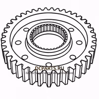 SHAANXI FAST GEAR Шестерня выходного вала демультипликатора на КПП 12JSDX240T-1707106-2 — схема