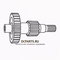 SHAANXI FAST GEAR Вал промежуточный демультипликатора (длинный) JS180-1707049 — схема