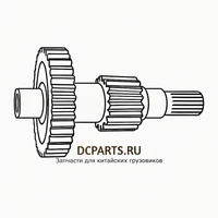 SHAANXI FAST GEAR Вал промежуточный демультипликатора (длинный) JS180-1707047 — схема