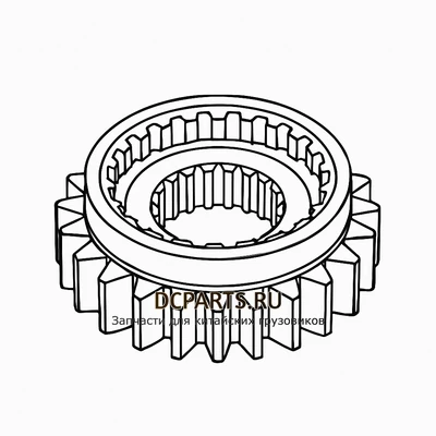 SHAANXI FAST GEAR Шестерня ведущая демультипликатора Оригинал SHAANXI FAST GEAR артикул JS119T-1707030B схема чертеж запчасть автозапчасть вид 2 купить в DC Parts