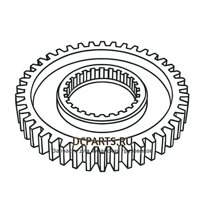 SHAANXI FAST GEAR Шестерня понижающей передачи выходного вала демультипликатора артикул RTD-11609A-1707106 схема чертеж запчасть автозапчасть вид 2 купить в DC Parts