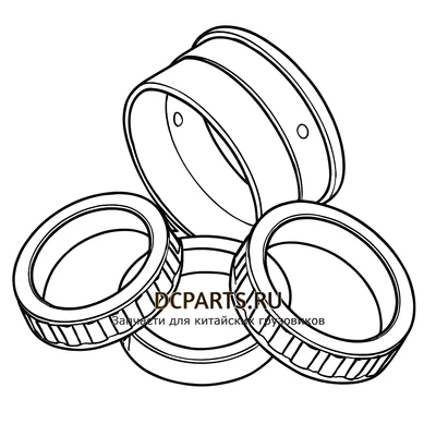 Shaft-Gear Блок подшипников цельная обойма артикул 717813M схема чертеж запчасть автозапчасть купить в DC Parts