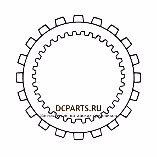 Shaft-Gear Муфта синхронизатора 1 передачи 1292304026 — схема